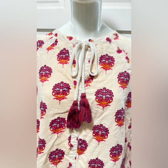 Avec Les Filles Women's Cotton Mixed-Print Mini Dress - Sunset Mul size 4 - Picture 12 of 16